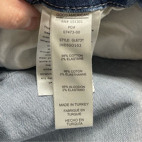 Good American Good Legs High Rise Skinny Stretch Jeans Indigo GL873T Size 20 - Picture 15 of 15
